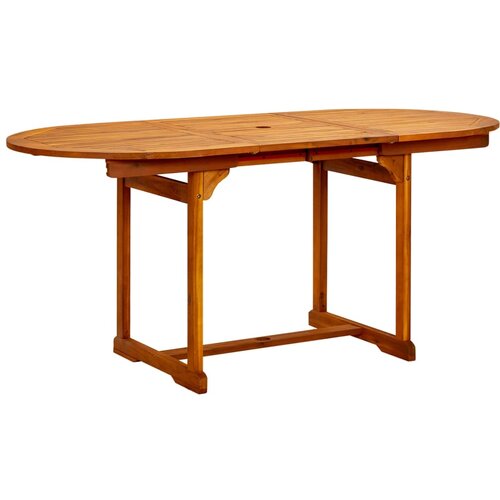  5-dijelni vrtni blagovaonski set od masivnog bagremovog drva 120-170 cm Slike