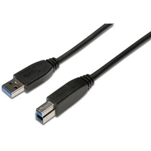 Digitus USB kabel USB 3.2 gen. 1 (USB 3.0) USB-A vtič\, USB-B vtič 1.80 m črna okrogel\, trojno oklopljen AK-300115-018-S, (20416150) Cene