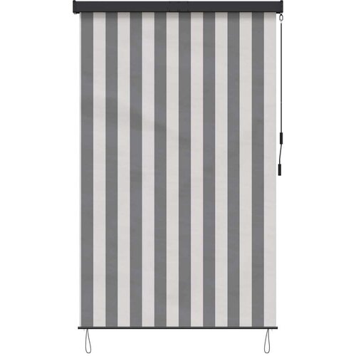 Rolo zavjesa Antracit i bijelo 100 x 250 cm Tkanina i aluminij - Antracit i bijela 100 x 250 cm Slike