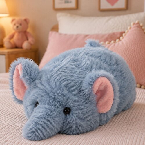  Plush Elephant Mascot Cuddly Toy Soft Small Gray 18 cm Slike