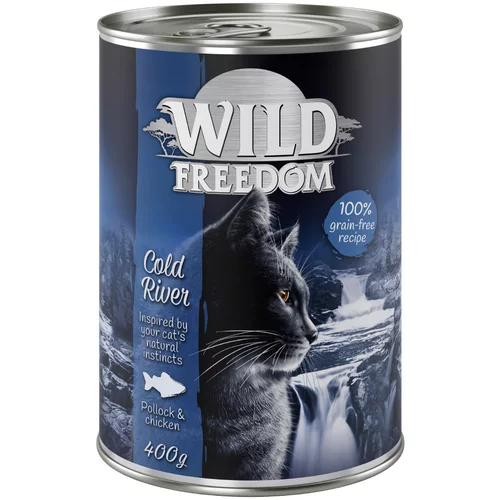 Wild Freedom Varčno pakiranje Adult 24 x 400 g - Cold River - Morski losos & piščanec