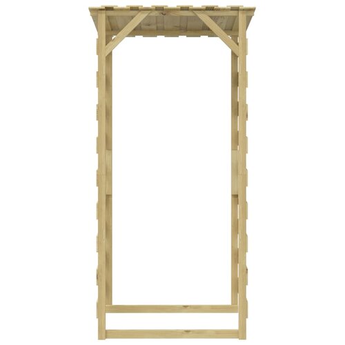 Pergole s krovom 4 kom 100 x 90 x 200 cm impregnirana borovina Slike