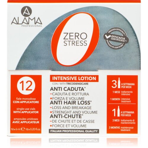 Alama professional Zero Stress Intensive Hair Loss Lotion ampulice proti izpadanju las 12x6 ml Slike