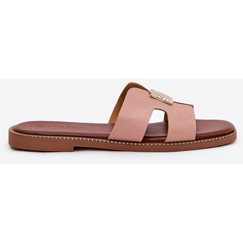 Boto Flat Slippers With Cutouts And Decoration Dirty Pink Bohalis Cene