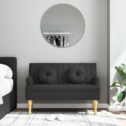 vidaXL Klupa s jastucima crna 113 x 64 5 x 75 5 cm od tkanine Cijene