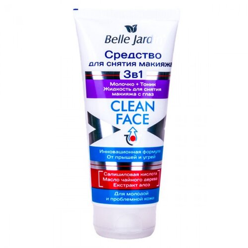 Belle Jardin CLEAN FACE - Antibakterijsko sredstvo za skidanje šminke protiv akni i mitisera 200ml Cijene