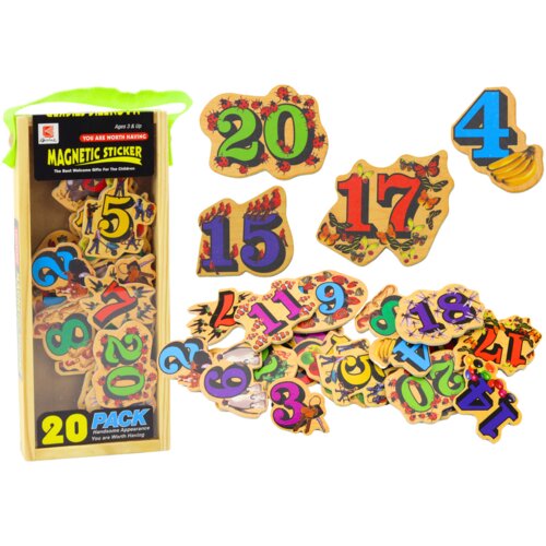  Set of Wooden Number Picture Magnets, 20 pieces Slike