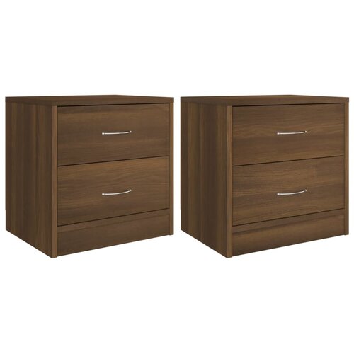Maison Chic Dvo delni komplet Nočne omarice - Nočne mize rjavi hrast 40x30x40 cm inženirski les, (21688246) Cene