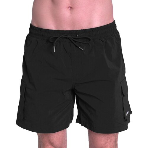 GymBeam Men&amp;lsquo;s Swim Cargo Shorts Black Slike