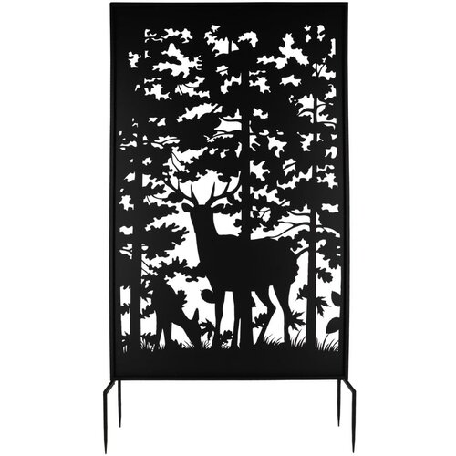 Esschert Design Črn kovinski balkonski zastor 100x186 cm Deer – Cene