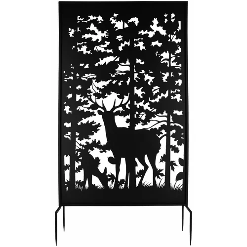 Esschert Design Črn kovinski balkonski zastor 100x186 cm Deer –