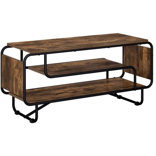  TV stalak 98 x 36 x 45 cm Dimljeni hrast Konstruirano drvo - Dimljeni hrast 98 x 36 x 45 cm Slike