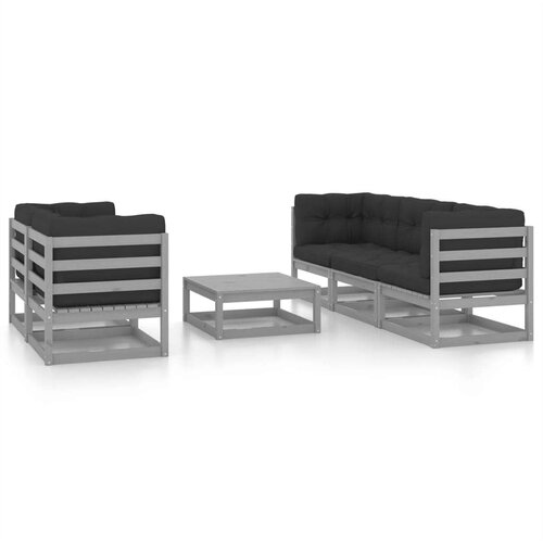  4-dijelna vrtna garnitura od masivne borovine s jastucima Cijene