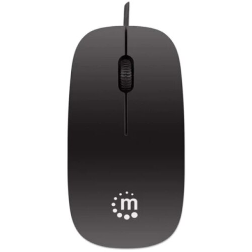 Manhattan miš USB Silhouette 177658, black Cene