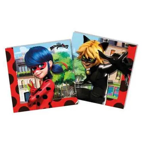 Procos Zgodbe Ladybug in Cat Noir: 20-delni komplet prtičkov 33x33cm Cene