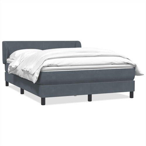vidaXL Krevet s oprugama i madracem tamnosivi 160x210 cm baršunasti Cene