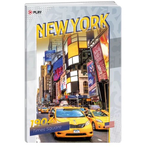 Play premium, sveska sa UV lakom, A4, karo, 60 lista, City by day Njujork Slike