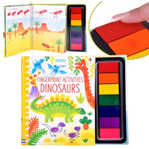  Knjiga za slikanje prstima Dinosauri, 64 stranice, 7 boja Cijene