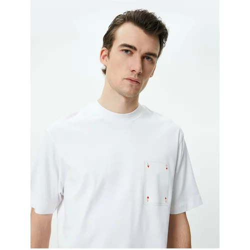 Koton Oversize T-Shirt Heart Printed Crew Neck Short Sleeve