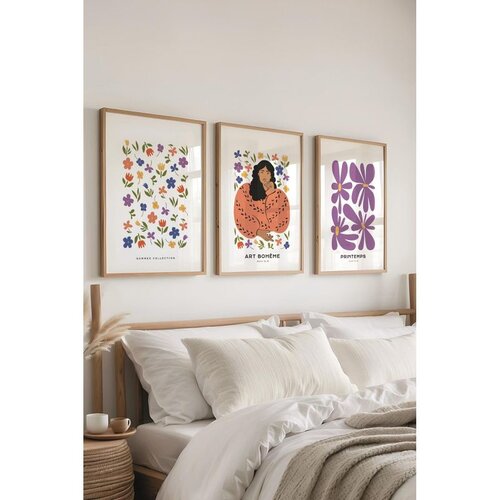 WALLXPERT &Ccedil;-300510 - 3040 set dekorativnih slika u vi&scaron;e boja (3 komada) Cene