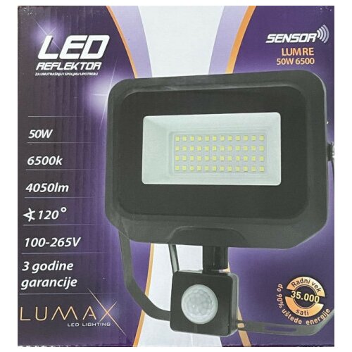 Lumax LED reflektor lumre-50w 6500k 4050lm sensor Slike