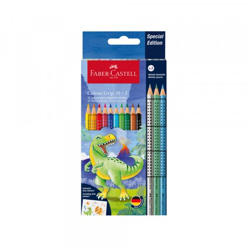 Faber-Castell drvene bojice l GRIP 1/10 Dinosaurus+3 Sparkle 201545 Slike