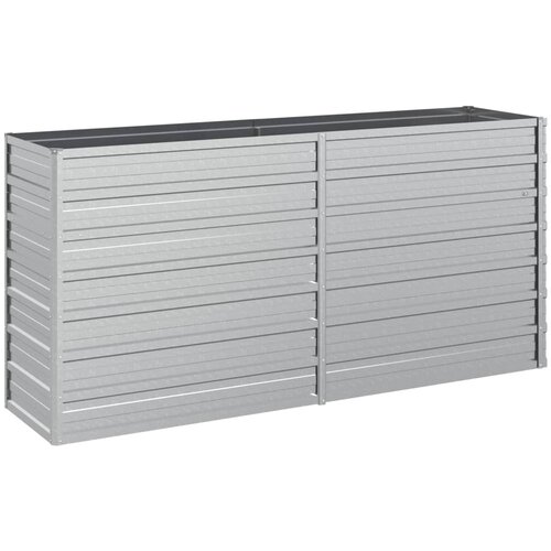 VidaXL Visoka greda 160x40x77 cm pocinkano jeklo srebrna, (20606799) Slike