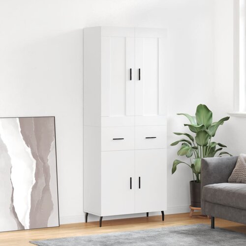 vidaXL Visoka komoda bijela 69,5x34x180 cm konstruirano drvo Cijene