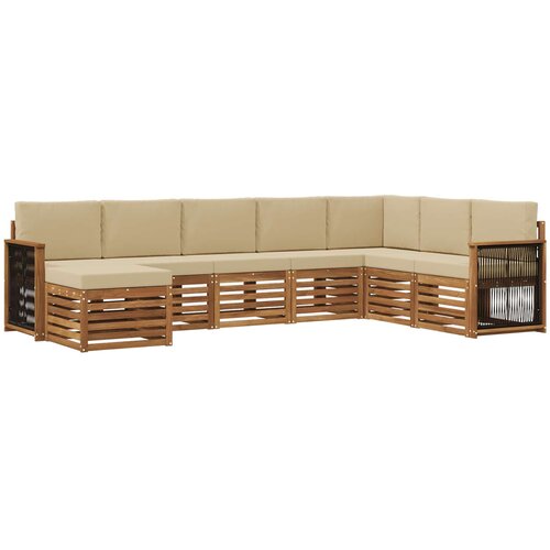  Set vanjskih sofa 6 kom. Prirodna Slike