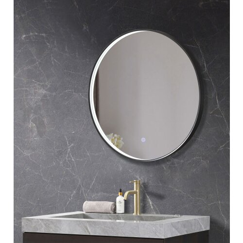 Master Ogledalo LED okruglo 80x80cm S-4678B crno Cijene