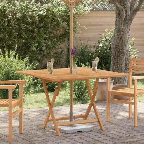  Sklopivi vrtni stol 110x110x75 cm od masivne tikovine - 1 Četvrtasto Slike