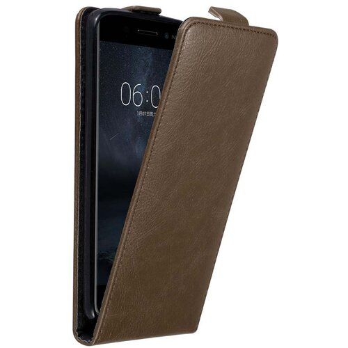 Cadorabo Ohi&scaron;je, združljivo z Nokia 6 2017 v kava rjava - Za&scaron;čitni ovitek v obliki flipa z magnetnim zapiranjem, (20562231) Cene