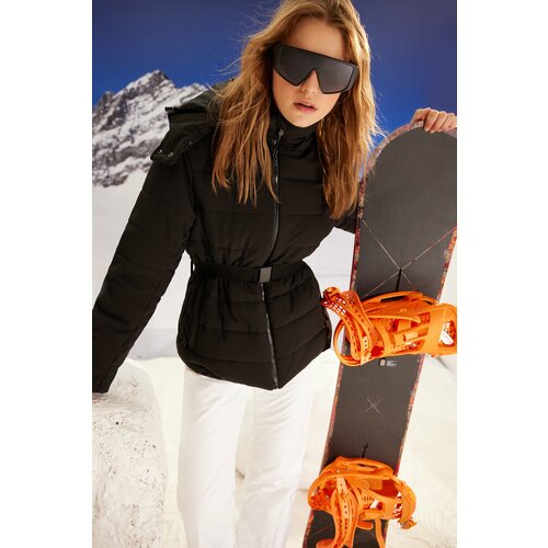 Trendyol Black Winter Essentials/Ski Collection Hooded Waterproof Puffer Jacket Slike