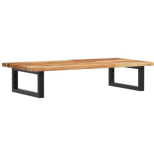 vidaXL Zidna polica za Lavabo - Umivaonik od čelika i masivnog bagremovog drva tamno smeđa i crna 80 x 40 x 2 cm 1 Pravokutno Cijene