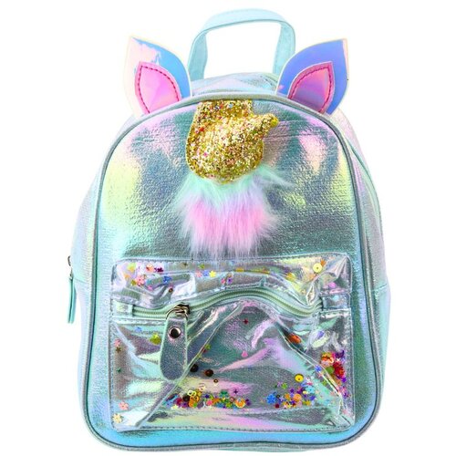  Dječji ruksak s rogom jednoroga i pokretnim konfetima plavi 25 cm 4,5 l Cijene