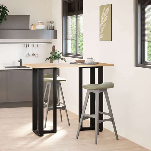 VidaXL Noge za barski stol T-oblika 2 kom crne 40x35x(110-111)cm čelik Slike
