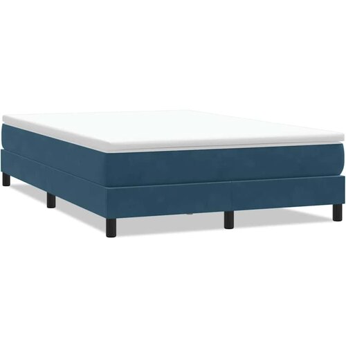 Box Spring krevet bez madraca tamnoplavi 140x210 cm samt Slike