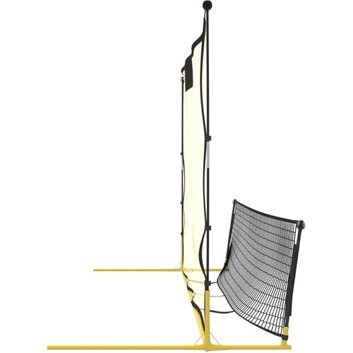 Nogometna mreža za odbijanje crno-žuta 183x85x120 cm poliester Slike