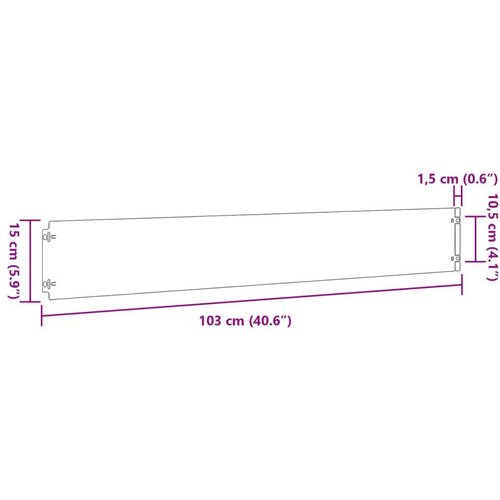 VidaXL Rubnjaci za travnjak 10 kom fleksibilni 15x103 cm čelik COR-TEN Slike