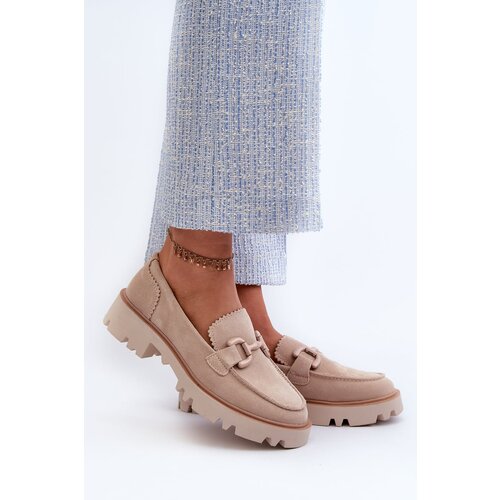 Kesi Suede women's loafers with D&A embellishment beige Cijene