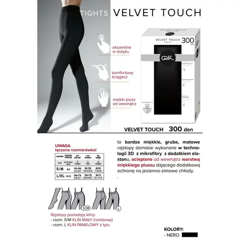 Gatta Velvet Touch 300 Den Nero L/XL