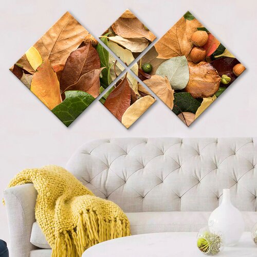 Wallity Slika 4MDF11484562, 60x115 cm, 4 dela Cene