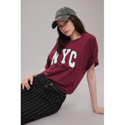 TRENDYOLMILLA Ženska majica TWOSS25TS00069, Bordo Slike