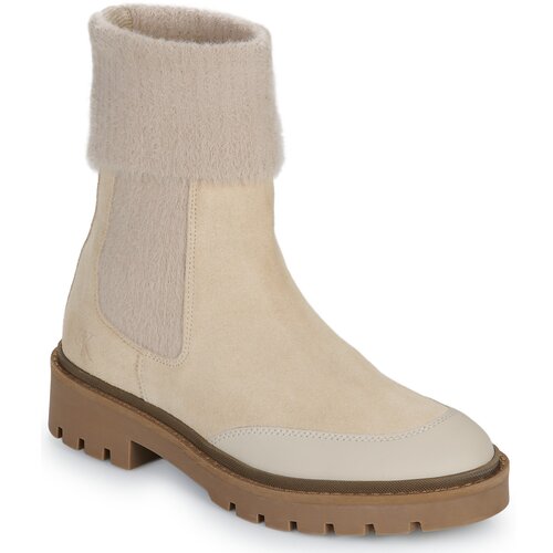 Calvin Klein Jeans COMBAT MID CHELSEA BOOTWL Bež Cijene