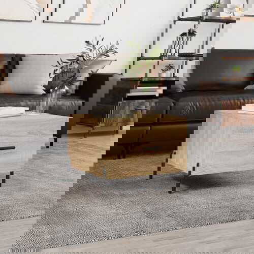 VidaXL Stolić za kavu boja hrasta 50 x 50 x 40 cm konstruirano drvo Slike