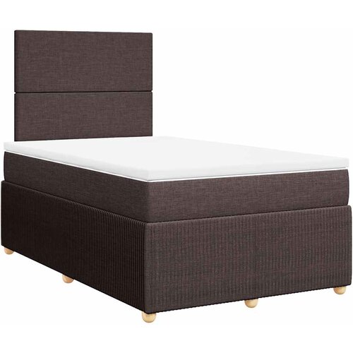  Krevet box spring s madracem tamnosmeđi 120 x 190 cm od tkanine Slike