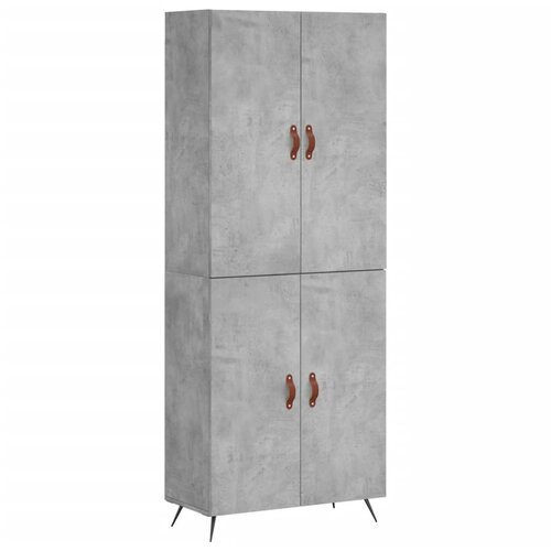 Maison Chic Visoka Komoda - Predalnik betonsko siva 69,5x34x180 cm inženirski les, (21722442) Cene