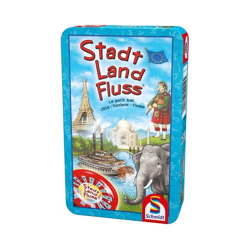 Schmidt Spiele Mesto, država, reka - v kovinski škatli Cene