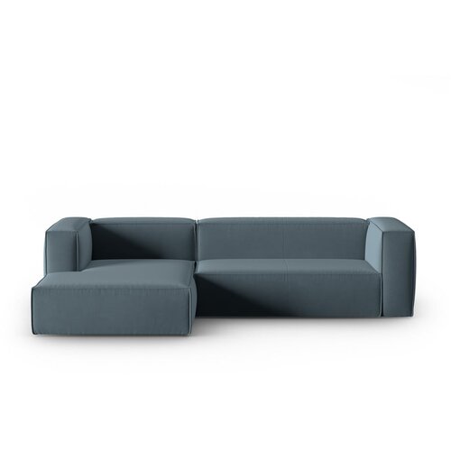 Cosmopolitan Design Modra žametna kotna sedežna garnitura Mackay &amp;ndash; Slike