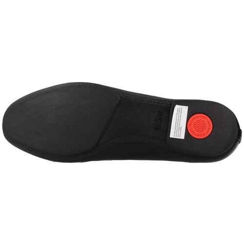 Fitflop Balerinke Delicato Bow Soft Leather Ballet Flats Črna Slike